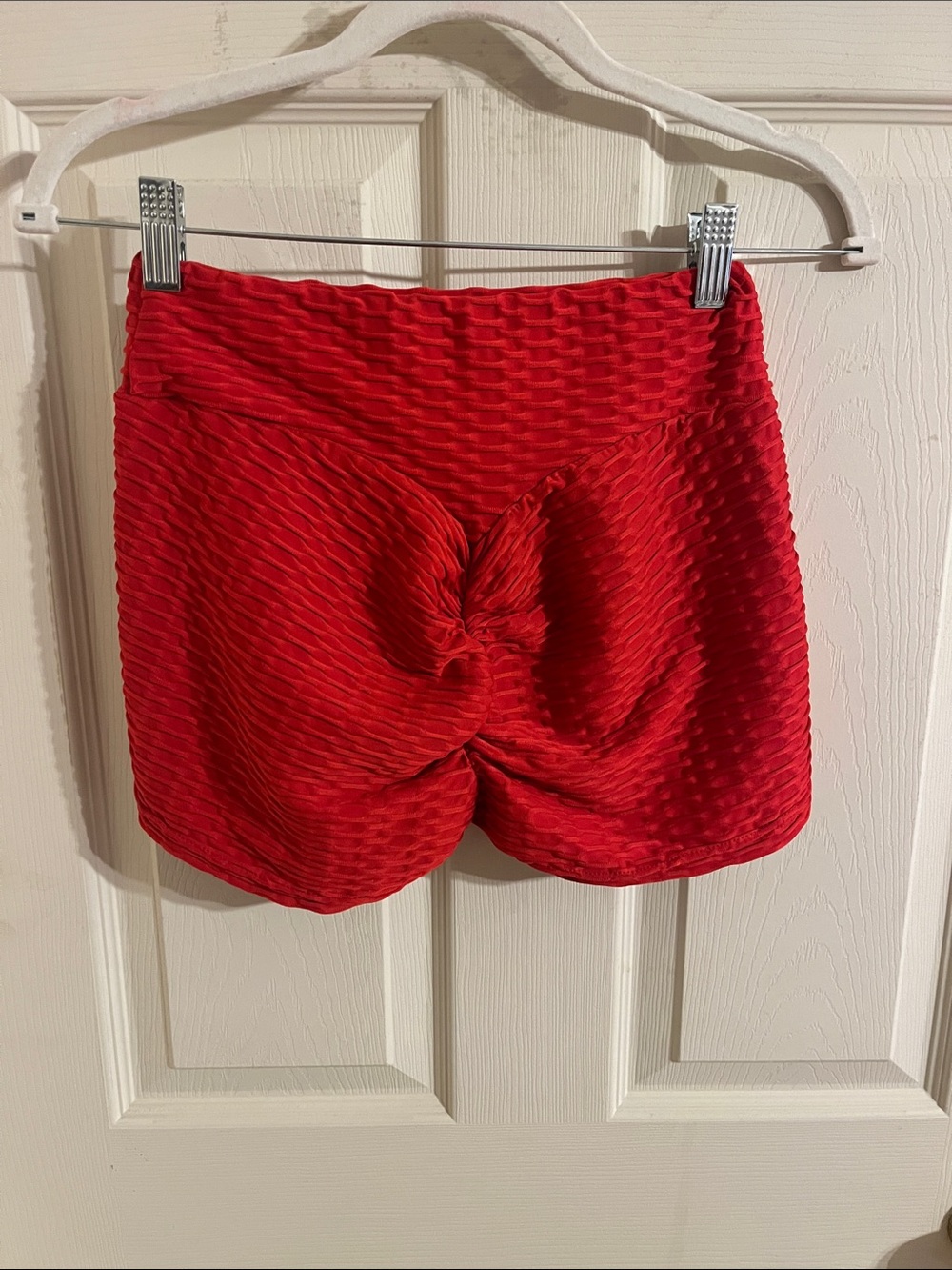 Red Scrunch Booty Shorts